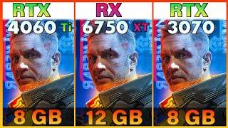 RTX 4060 Ti vs RX 6750 XT vs RTX 3070 Tested in 12 Games