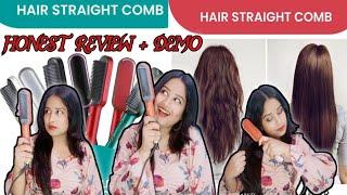 Hair Straightening Comb Review ll Tiktok viral hair comb ll Comb Straightener #comb  #Straightening