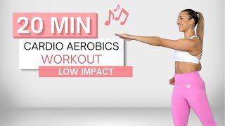 20 min CARDIO AEROBICS WORKOUT  To The Beat   All Standing  Low Impact  No Squats