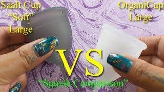 Saalt Soft vs OrganiCup LARGE - Squish Menstrual Cups