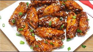 CRISPY CRUNCHY Air Fryer Korean Fried Chicken Wings  Spicy Korean Chicken Recipe