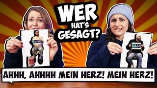 WER HAT´s GESAGT CHALLENGE Dania & Bianca müssen Sätze von der Crew zuordnen.. Wir sind so schlecht