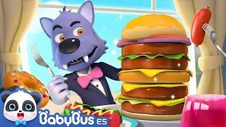 Primera Vez de Lobo en el Restaurante  Canciones Infantiles  Videos de Niños  BabyBus en Español