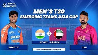 India A vs UAE  Match 8  Mens T20 Emerging Teams Asia Cup