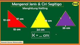 CARA MENGHITUNG KELILING SEGITIGA dan JENIS-JENIS SEGITIGA