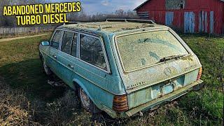 First Wash in 20 Years ABANDONED Barn Find Mercedes 300TD  Car Detailing Restoration