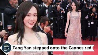 Tang Yan stepped onto the Cannes red carpet for the first time and was treated better than Gong Li.