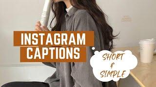Instagram Captions  Short and Simple