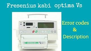 Infusion pump alarm and error codes description