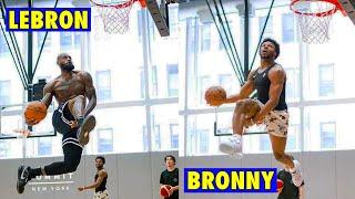  LeBron James Bronny James & Bryce James WORKOUT TOGETHER 