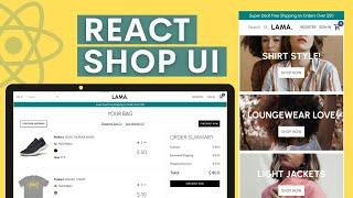 React E-Commerce App Design Tutorial  React Shopping Cart UI Design