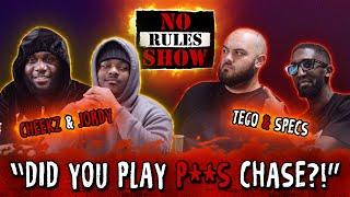 HAVE YOU EVER PLAYED P*SS CHASE???  ELT CHEEKZ & JORDY ON NO RULES SHOW WITH SPECS GONZALEZ