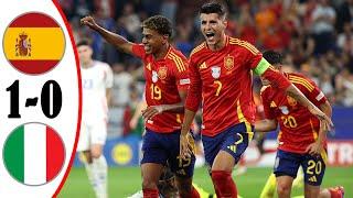 Spain Vs Italy 1-0  Full Highlights Extended Goals  UEFA EURO 2024