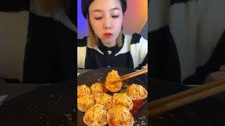 Juicy Momos Eating Challenge  #asmr #food #funny #eating #shorts