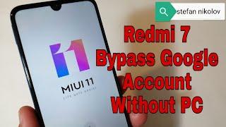 Xiaomi Redmi 7 M1810F6LG Remove Google Account Bypass FRP. Without PC