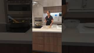 Live cooking demo with Ripsi Vegetable and chicken stir fry