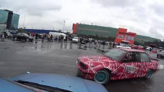 4 Слет е36.Дрифт.Киев drift BMW e30 + Москвич-408 Kiev Ukraine 14.05.16 Sony hdr-as200