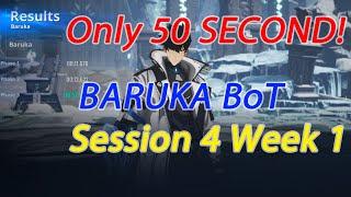 ONLY 50 SECOND BARUKA BOSS  Battlefield of Time Ss4 W1  Solo Leveling Arise