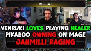 Pikaboo OWNING On Mage Venruki LOVES Playing HEALER Jahmilli RAGING Pros Playing Shuffle x 3v3