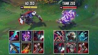 TANK ZED vs AD ZED FULL BUILD FIGHTS & Best Pentakills