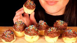 ASMR Mini Vanilla Cupcakes With Chocolate Frosting Mostly No Talking