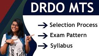 DRDO MTS Syllabus 2022 and Exam Pattern & Selection Process  DRDO CEPTAM MTS syllabus