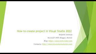 How to create new project in Visual Studio 2022