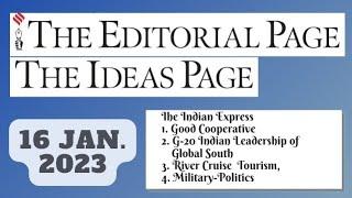 16th January 2023  Gargi Classes The Indian Express Editorials & Idea Analysis  By R.K. Lata