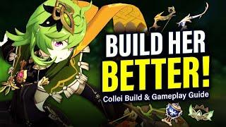 UNLOCK Her POTENTIAL COLLEI GUIDE How to Play Artifacts Weapons Build & Teams  Genshin 3.0