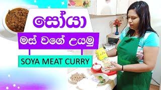 සෝයා මීට් මස් වගේ උයමු SOYA MEAT CURRY COOK WITH SURANGI