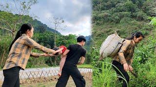 Minh Chau reunited with his father and picked leaves to sell for money to improve his life