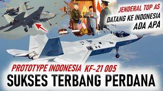 SUSKES PROTOTYPE KE 5 KF 21 INDONESIA TERBANG PERDANA JENDRAL US ARMY DATANG TEMUI KSAD & PRABOWO