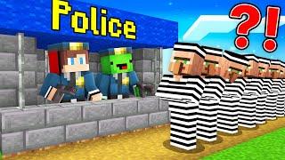 JJ and Mikey Survived 100 Days as POLICE - Maizen Minecraft Animation