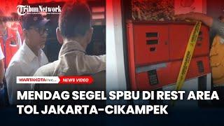 TEGAS Mendag Segel SPBU di Rest Area Tol Jakarta-Cikampek