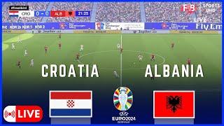 CROATIA VS ALBANIA  LIVE  UEFA EURO 2024  .SIMULATION & LIVE SCORE #uefa #euro2024