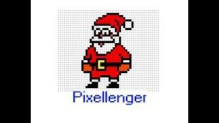 Santa Claus Pixel Art How to Draw #PixelArt #Minecraft