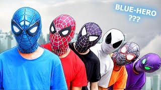 PRO 6 SPIDER-MAN Team  BLUE is New Color SuperHero ???  Comedy Action Real Life  by FLife TV