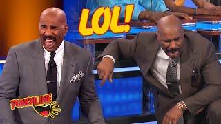 Top 3 FAMILY FEUD Moments That Had STEVE HARVEY Cracking Up