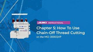 JUKI MO-3000QVP -Trial sewing／4-thread overlocking／How to use the Chain-off thread cutting-