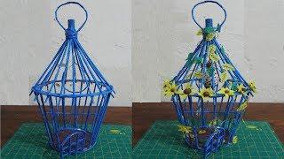 DIY Recycle Newspaper Bird Cage  Best Out of Waste Ideas  Paper Craft Idea