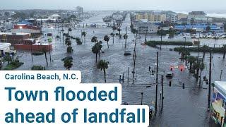 Tropical system floods North Carolina town Drone footage shows extent of impacts