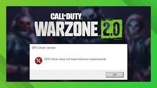 Fix GPU Driver Version Error  Warzone 2DMZ Guide  Simple Guide