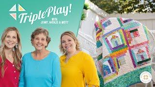 Triple Play 3 NEW Log Cabin Quilts in This Free Quilting Tutorial