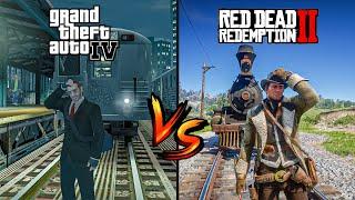 GTA 4 vs RDR 2  ULTIMATE PHYSICS COMPARISON