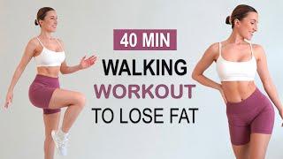 40 MIN FAST WALKING FAT BURN - Lose Weight to the Beat  No Repeat No Jumping Sweaty + Fun