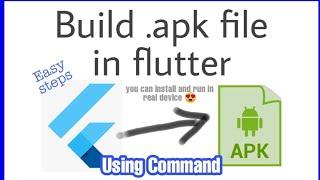 How to build an apk file in flutter using vscode  flutter apk release