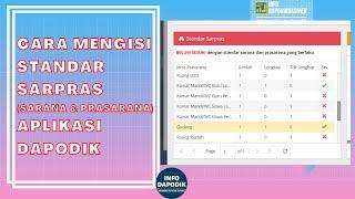 HOW TO FILL OUT STANDARD SARPRAS FACILITIES AND INFRASTRUCTURE IN DAPODIK APPLICATION