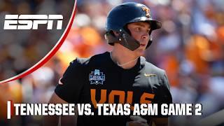 College World Series Final Game 2 Tennessee Volunteers vs. Texas A&M Aggies  Full Game Highlights