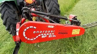 Mowing Hay with our Enorossia closer look at the scissor cut