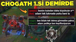 DEMİRLER ÇILDIRDI CHO GATH 1.Sİ DEMİR ELODA OYNARSA NE OLUR? league of legends